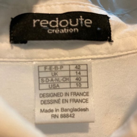 LA REDOUTE White Button Down Shirt size 10 - Picture 5 of 7